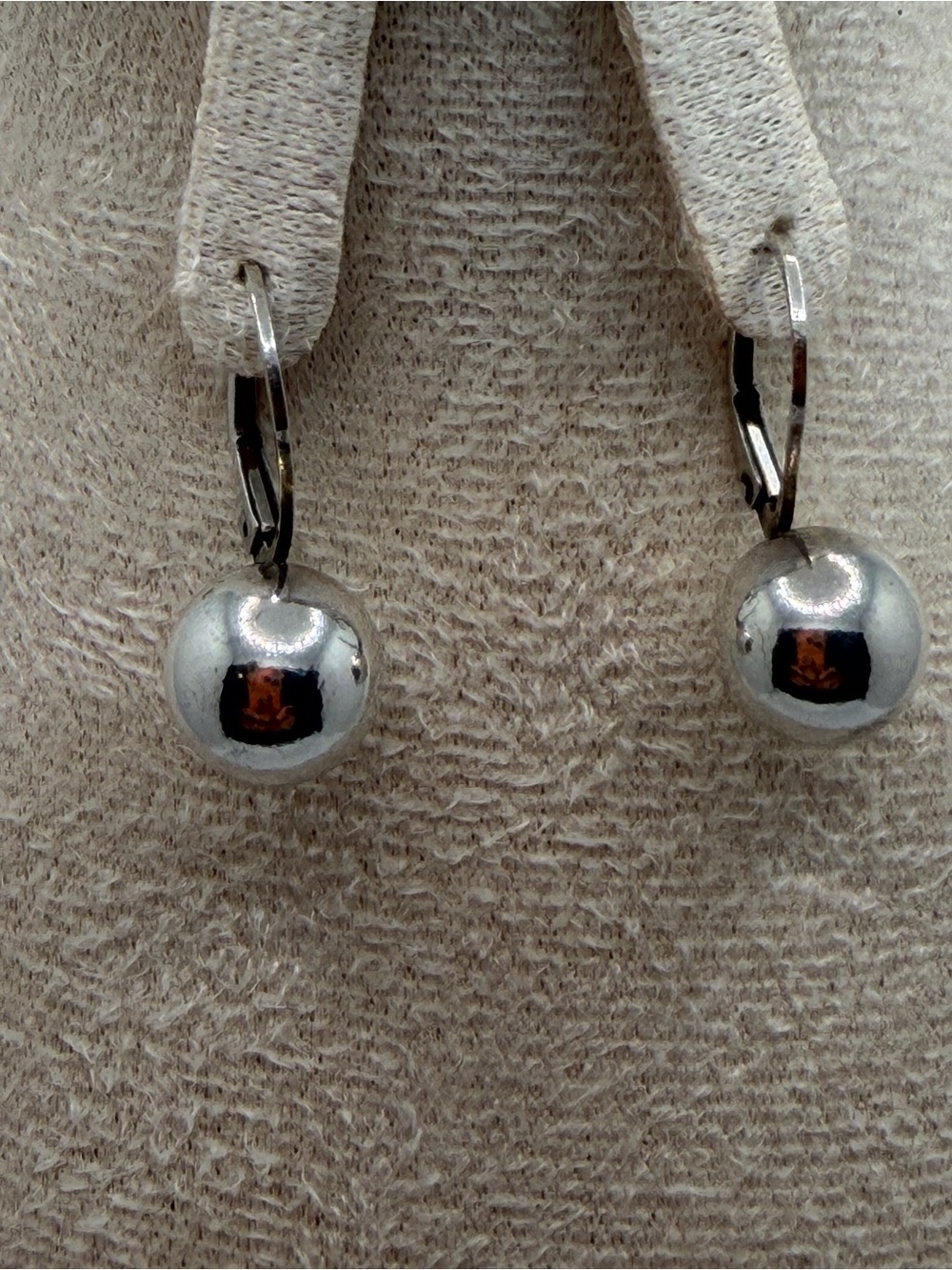 Classic Silver tone Ball Drop Earrings - Elegant Women Jewelry